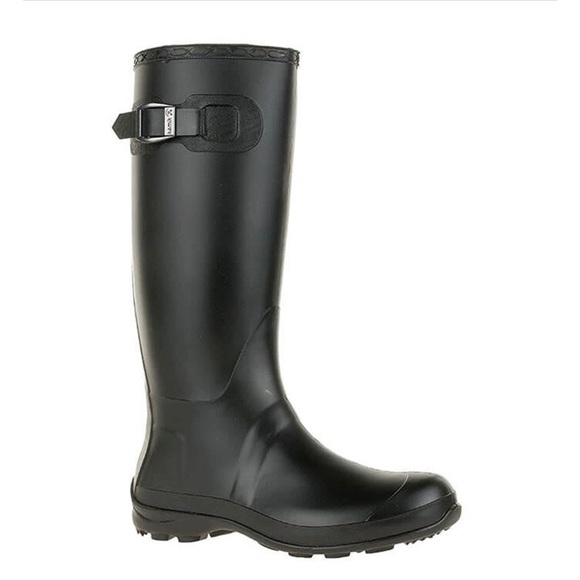 KAMIK  OLIVIA BLACK RAIN BOOTS - Picture 1 of 8